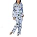 Nick & Nora® Womens Traveling Santa Pajamas Set - Blue