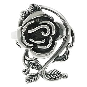 Sterling Silver Rose Ring
