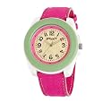 Sprout Unisex Eco-Friendly Corn Resin and Pink Organic Cotton Strap Watch #ST2003LGIVPK