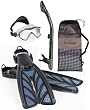 Oceanic Snorkeling Scuba Diving Dive Gear Mask Split Fins Dry Snorkel Gear Set