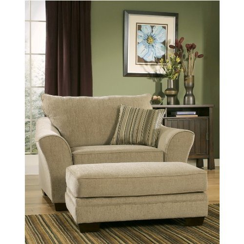 Comfortable Chair and 1/2 with Ottoman On Sale
