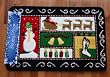 Nourison Handcarved Holiday Grid Christmas Mat 20"x30"