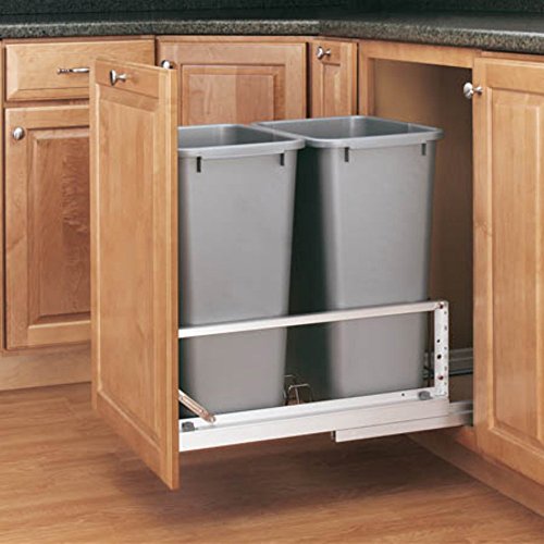 Rev-A-Shelf - 5349-2150DM-217 - Double 50 Quart Pullout Waste Containers