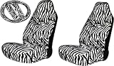 New Premium Grade 5 Pieces Safari Zebra Print High Back Front Car Seat Covers & Steering Wheel Cover with Shoulder Pads Set Made By U.A.A. Inc. 51WjSuLlKeL. SL160 New Premium Grade 5 Pieces Safari Zebra Print High Back Front Car Seat Covers & Steering Wheel Cover with Shoulder Pads Set Made By U.A.A. Inc.