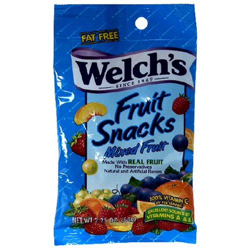Welch's Fruit Snacks, Mixed Fruit, 2.25-Ounce Pouches (Pack of 48)