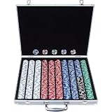 1000 11.5G Jackpot Casino Clay Poker Chips w/Aluminum Case