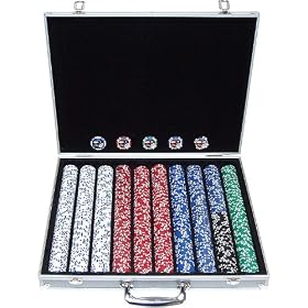1000 11.5G Jackpot Casino Clay Poker Chips w Aluminum Case by 