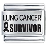 Lung Cancer Survivor Italian Charms Bracelet Link