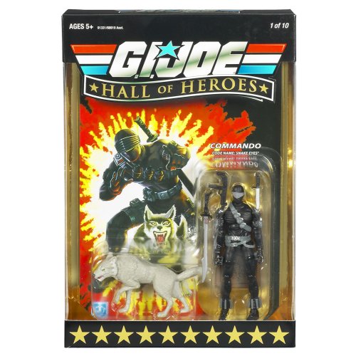 G.I. Joe Anniversary Hall of Heroes Action Figure - Snake Eyes with Timber Wolf