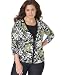 JM Collection Plus Size Sweater, Three Quarter Sleeve Floral Cardigan