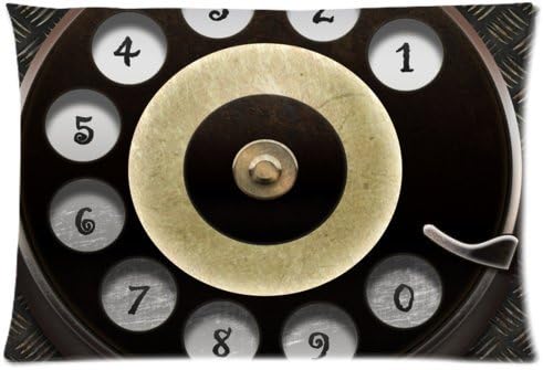 Custom Classic Rotary Dialer Phone Facial care/Skin Care 20x30 inch Twin Sides Zippered Pillowcase Pillow Cover standard