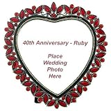 Review Distributed by Wellhaven Gifts for Seniors  / 40th Anniversary Ruby Heart Frame