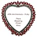 40th Anniversary Ruby Heart Frame - 40th Ruby Wedding Anniversary Gift