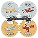 Baby Monthly Stickers | Month Stickers for Baby Boy | Baby Shower Registry Gift | Airplanes (1089)