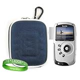 Kodak PlaySport HD Waterproof Pocket Video Camera, Mini Camcorder Accessories Kit: Nylon Royal Blue Protective Hard Kodak Camera Case + Universal Kodak Screen Protector + Live * Laugh * Love VG Wrist Band!!!
