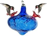 Bird Brain Crystal Blown Glass Gem Hummingbird Feeder