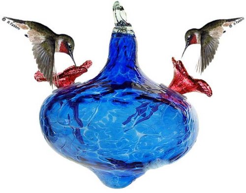 Bird Brain Crystal Blown Hummingbird Feeder