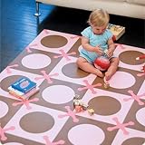Skip Hop 20 Piece 70x56 PlaySpot Floor Mat, Pink/Brown