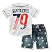 Ferenyi US Toddler's Clothes Boy's Short Sleeved Shirts and Denim Shorts Sets