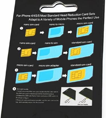 Nano SIM Card to Micro SIM Card / Standard SIM Card Adapter Free SIM Card Tray Eject Pin for iPhone 5S 5C 5 4S 4 iPad 4 3 2 1 iPad Air Smart Mobile Phones (Purple)