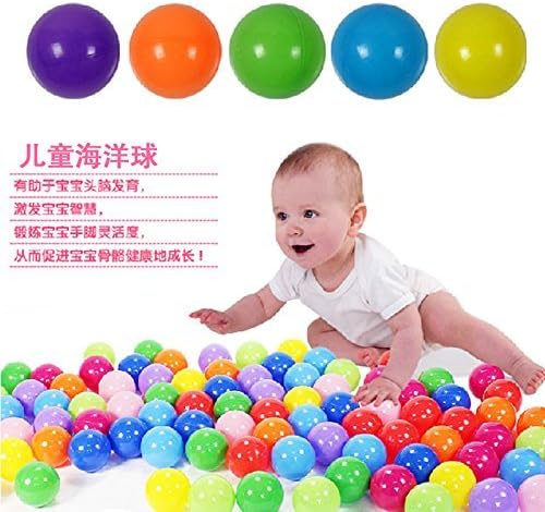 Zebratown 100pcs 6 Centimeter Colorful Ball Fun Ball Soft Plastic Ocean Ball Baby Kid Toy Swim Toy
