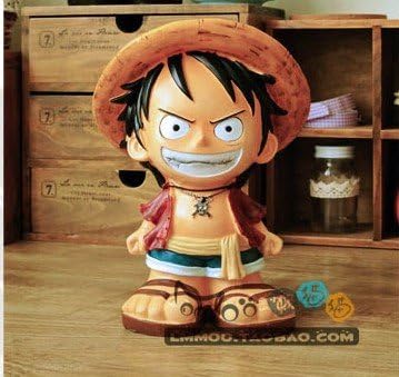 piggy bank savings cashbox money One Piece Luffy big small birthday present anime