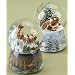 Set of 2 Musical Santa Claus with Sleigh Christmas Snow Globe Glitterdomes