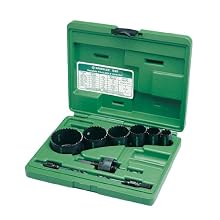 Greenlee 830 Bi-Metal Hole Saw Kit, Conduit Sizes 7/8" to 2-1/2"