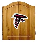 NFL Atlanta Falcons Solid Pine Cabinet And Bristle Dartboard Set