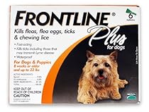 Merial Frontline Plus Flea and Tick Control for Dogs and Puppies 8 weeks or older and up to 22lbs, 6-Doses
