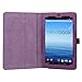 Evecase Leather Folio Stand Case Cover with Magnetic Closure for E-Fun Nextbook NX700QC16G and Nextbook Ares 7 Tablet (2015 Model NXA7QC132) - Purple