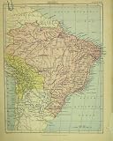 1876 MAP BRAZIL SOUTH AMERICA BRITANNICA NINTH EDITION