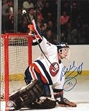 Autographed/Hand Signed 8x10 Photo Billy Smith Hof Ny Islanders