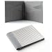 Luxury Wallets | Men's Designer Wallets | Designer Wallets | Men's Fabric Wallets - Stewart Stand Stainless Steel Textured Bi-Fold Wallet w/Crossing Slots & Silver Fabric Trim