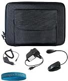 Amazon Kindle Elite Package: Amazon Kindle 9.7" Amazon Kindle DX Black Hard Cube Carrying Case + eBook Reader LED Travel Booklight + Amazon Kindle Car Charger + Wall Charger