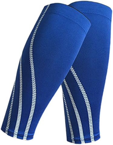 Teamtop Sports Calf Compression Sleeve,Calf Pain Relief,Boosts Circulation,Aids Faster Recovery,Best for Basketball,Running,Baseball,Walking,Cycling,Training and Travel(1Pcs,Blue,Extra large)