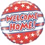 Patriotic Welcome Home 18" Foil Balloon With Stars And Stripes