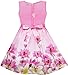 Sunny Fashion Girls Dress Sunflower Bubble Lily Flower Garden Print