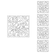 Floral Link Cutout Screen Decor Panel, Set of four - White
