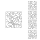 Floral Link Cutout Screen Decor Panel, Set of four - White