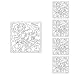 Floral Link Cutout Screen Decor Panel, Set of four - White