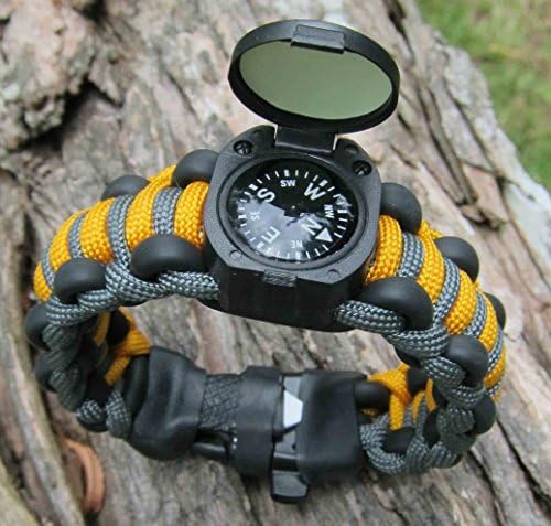 Adventure Paracord Survival Bracelet (Black, 7" Medium)
