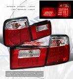 Tail Light Lamp Euro Style Red and Clear Lense with Chrome Housing - BMW 5-Series E34 1989-1995
