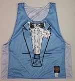 Powder Blue Tuxedo Lacrosse Reversible LAX Pinnie