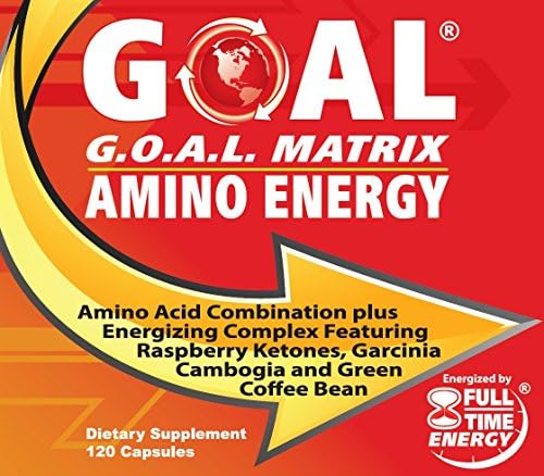 GOAL - G.O.A.L. MATRIX AMINO ENERGY Capsules - Amino Acids Combination with Full-Time Energy Pills Formula - Fortified with Super Fruits as Seen on TV Raspberry Ketones, Garcinia Cambogia, Green Coffee Bean Extract - Best Fat Burner Weight Loss Supplement Diet Pills for Men and Women (120 Capsules)