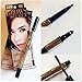 Mistine 3D Brows' Secret Eye Brow Set (3 in 1 Pencil, Shadow, Mascara) (01 Dark brown)