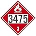 NMC DL170BUV100 Safety Sign Placard, Ethanol Gasoline, 3475, 10.75X10.75, PVC, Flexible PVC.015 Unrippable Vinyl, Pack 100