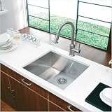 23 x 20 Undermount Single Bowl Kitchen Sink and Faucet in Satin