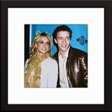 Britney Spears And Justin Timberlake Custom Framed And Matted Color Photo Total Size: 20x20 Inches