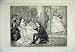 1871 Man Woman Romance Dancing Fan Flowers Old Print